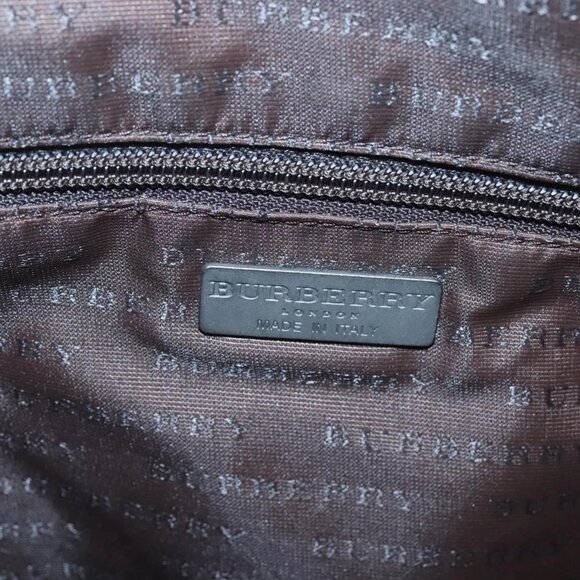 BURBERRY Nova Check Tote Bag PVC Black Auth th6087 - Picture 13 of 16